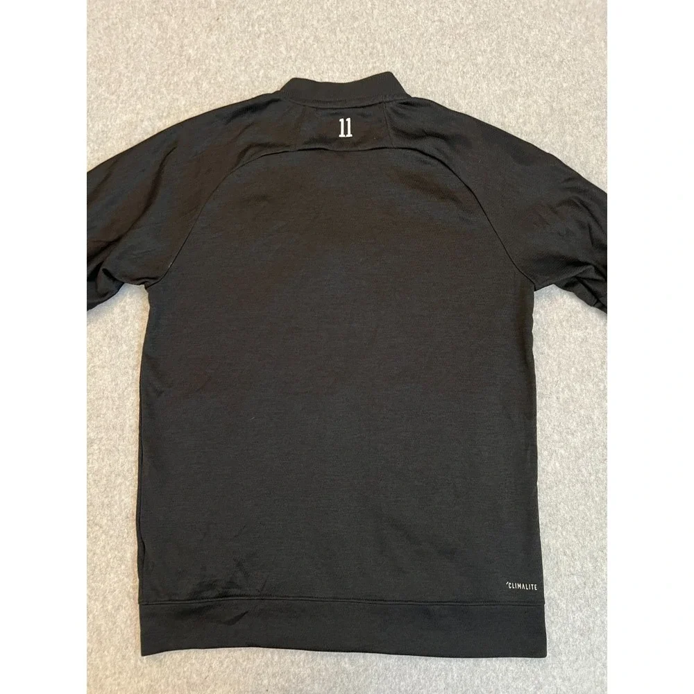 Adidas Texas Dragon Track Jacket Men's Medium Black Full‎ Zip Bomber Climalite